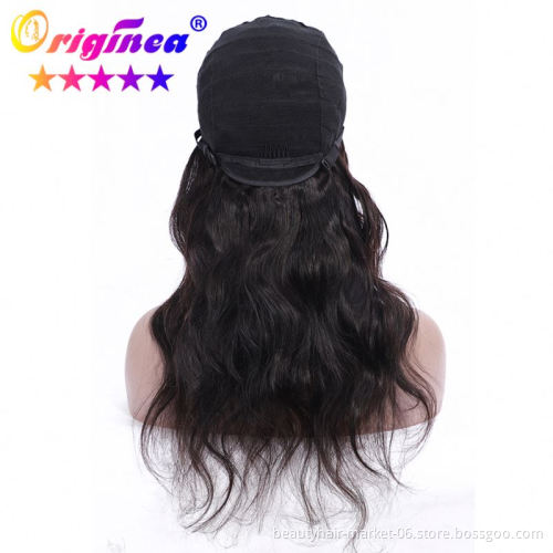 High quality bob human hair headband wigs human hair lace front